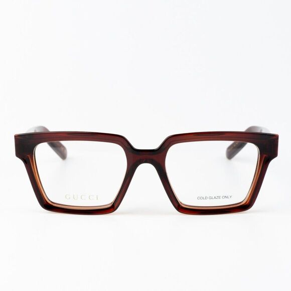 NEW Gucci GG1725O 002 Brown Unisex Square Eyeglasses GG 1725O
